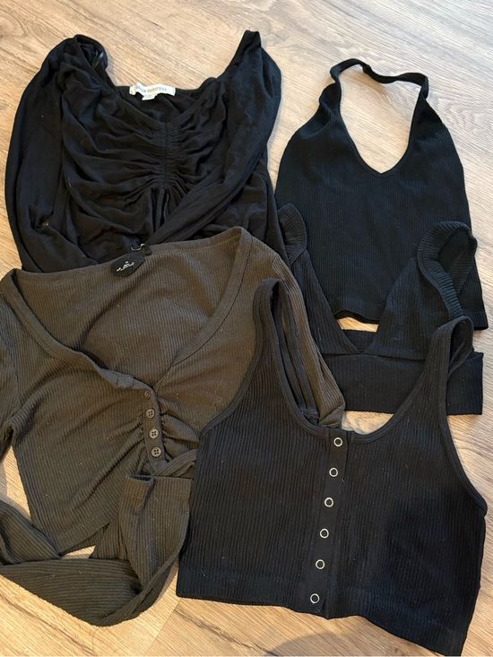 Urban Outfitters Tops - Urban Outfitters Black Ribbed & Ruched Women’s Top Bundle